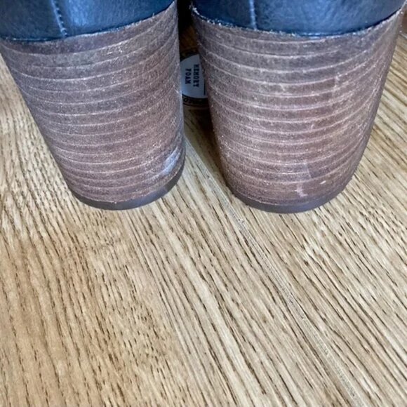 NEW🎁 Leather MAISON CHELSEE GIRL "Tribute" Slate Grey, Treaded, Ankle Boots - Picture 6 of 9